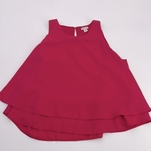 UEC Guess red sleeveless neck flowy halter neckline blouse XS - Picture 1 of 6